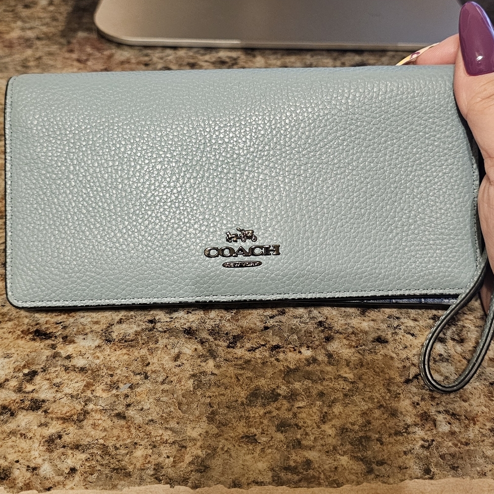 Coach Pebbled Leather Wallet